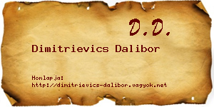 Dimitrievics Dalibor névjegykártya